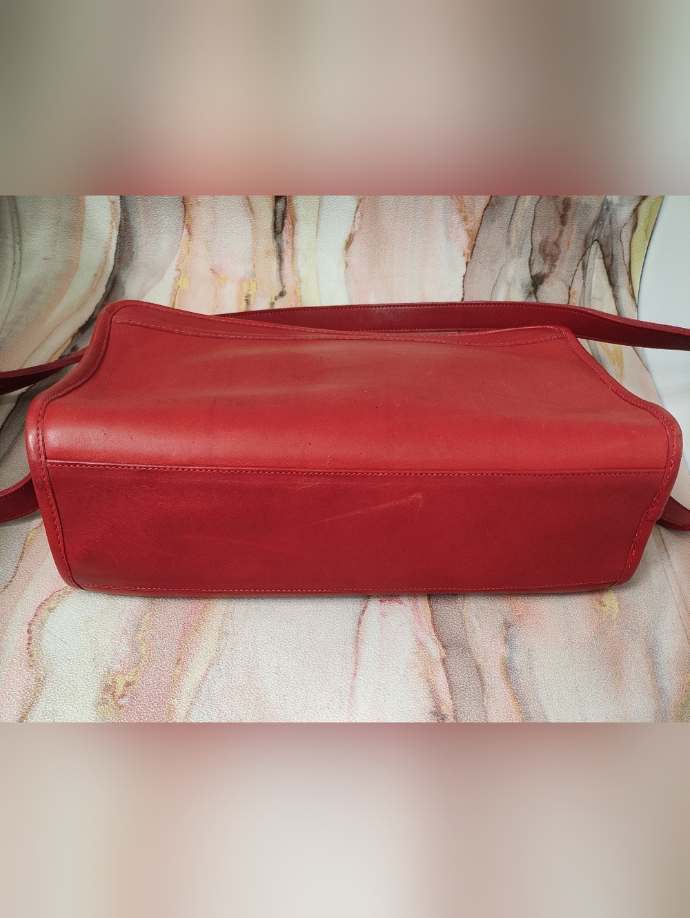 Vintage Coach 9820 Swagger Shoulder Bag Red Made in NYC - Picture 7 of 13